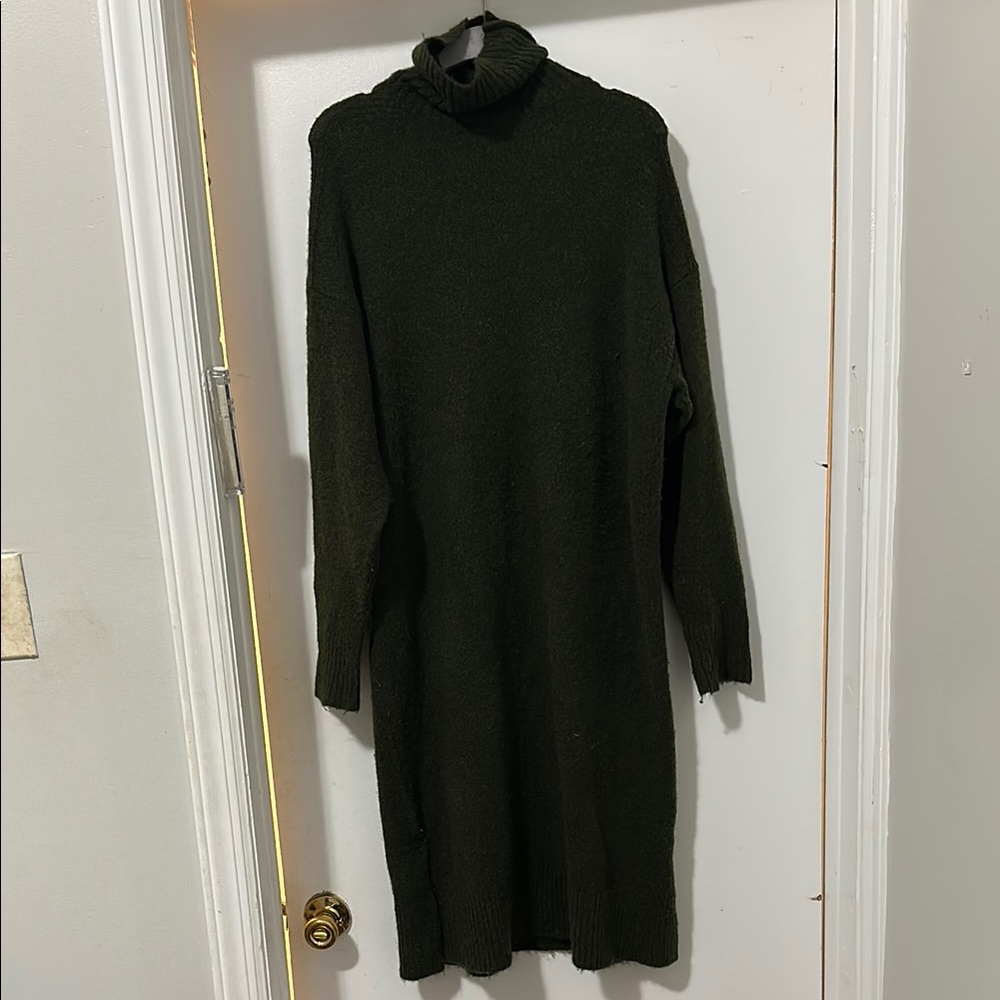 Primark Dark Green Long Sleeve Dress